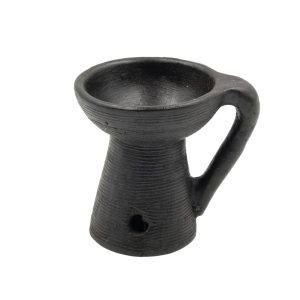 Bruciatore rigato "alto" con manico in terracotta per resine in grani - immagine 3