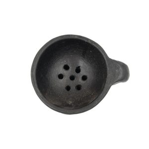 Bruciatore rigato "alto" con manico in terracotta per resine in grani - immagine 5
