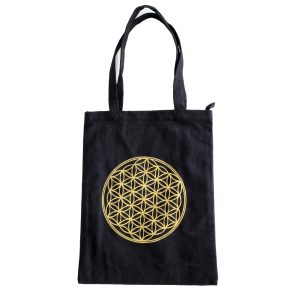Borsa Nera in 100% cotone con cerniera e tasca interna - immagine 8