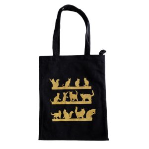 Borsa Nera in 100% cotone con cerniera e tasca interna - immagine 12