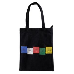 Borsa Nera in 100% cotone con cerniera e tasca interna - immagine 13