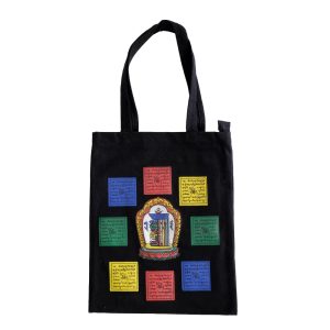 Borsa Nera in 100% cotone con cerniera e tasca interna - immagine 14