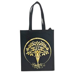 Borsa Nera in 100% cotone con cerniera e tasca interna - immagine 15