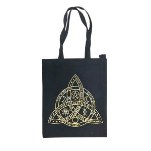 Borsa Nera in 100% cotone con cerniera e tasca interna - immagine 18