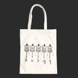 Borsa Bianca in 100% cotone con cerniera e tasca interna - immagine 5
