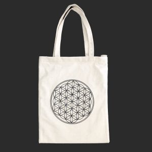 Borsa Bianca in 100% cotone con cerniera e tasca interna - immagine 7
