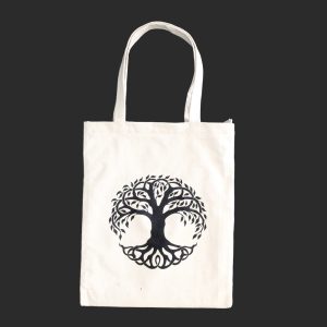 Borsa Bianca in 100% cotone con cerniera e tasca interna - immagine 9