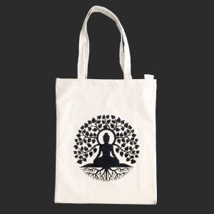 Borsa Bianca in 100% cotone con cerniera e tasca interna - immagine 8