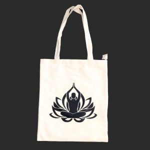 Borsa Bianca in 100% cotone con cerniera e tasca interna - immagine 11