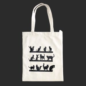 Borsa Bianca in 100% cotone con cerniera e tasca interna - immagine 12