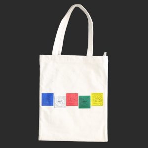 Borsa Bianca in 100% cotone con cerniera e tasca interna - immagine 13