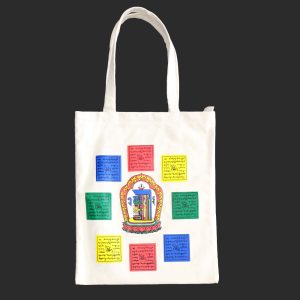 Borsa Bianca in 100% cotone con cerniera e tasca interna - immagine 14