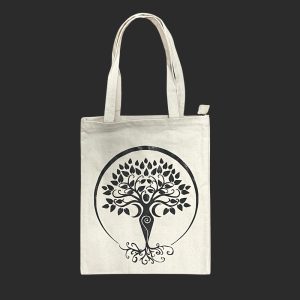 Borsa Bianca in 100% cotone con cerniera e tasca interna - immagine 15