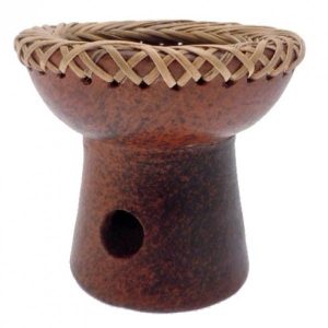 Bruciatore con rattan in terracotta per resine in grani - immagine 1