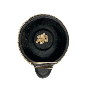 Bruciatore con rattan e manico in terracotta per resine in grani - immagine 3