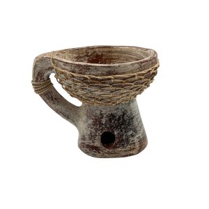 Bruciatore White Wash con rattan e manico in terracotta per resine in grani - immagine 3