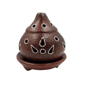 Bruciatore Stupa puntinato in terracotta per resine in grani - immagine 5