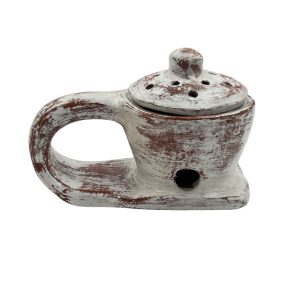Bruciatore White Wash con manico e coperchio in terracotta per resine in grani - immagine 4