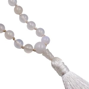 Mala "MANTRAbeads" in Onice bianca - immagine 4