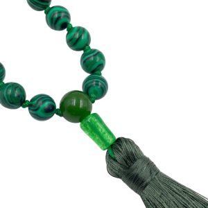 Mala "MANTRAbeads" in polvere di Malachite - immagine 4