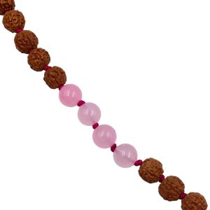 Mala "MANTRAbeads" in Rudra e Quarzo rosa - immagine 5