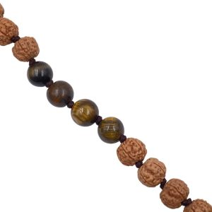 Mala "MANTRAbeads" in Rudra e Occhio di tigre - immagine 5