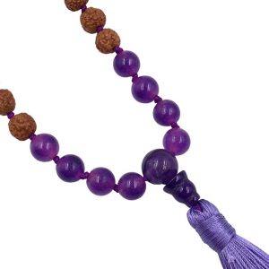 Mala "MANTRAbeads" in Rudra e Giada viola - immagine 4