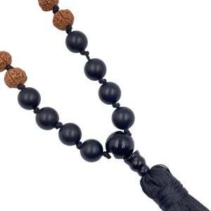 Mala "MANTRAbeads" in Rudra e Onice opaca - immagine 4