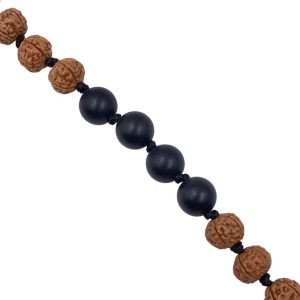 Mala "MANTRAbeads" in Rudra e Onice opaca - immagine 5
