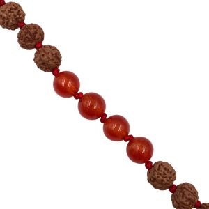 Mala "MANTRAbeads" in Rudra e Giada rossa - immagine 3