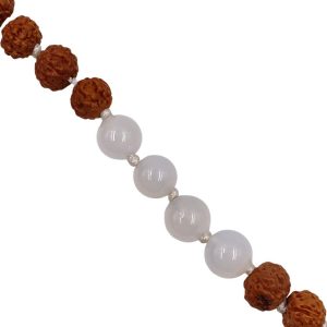 Mala "MANTRAbeads" in Rudra e Onice bianca - immagine 5