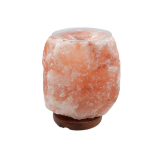 Lampada Diffusore per Essenze con Piattino di Vetro e Blocco di Sale Himalayano - immagine 1