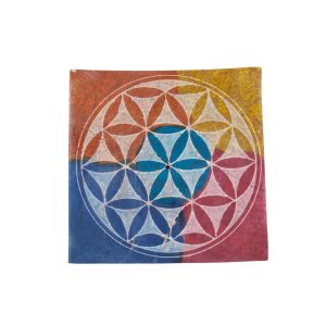 Set di 4 portaincensi quadrati in pietra saponaria (4 Soggetti diversi) - immagine 5