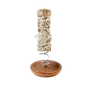 Bruciatore a spirale con base in legno Marrone - immagine 3