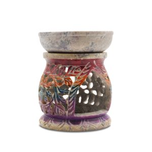 Diffusore multicolor per essenze "Grande" in pietra saponaria - immagine 3