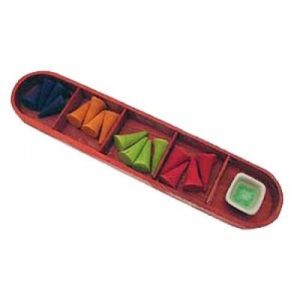 6 Confezioni da 15 coni aromatici in box di legno e bruciatore in ceramica - immagine 1