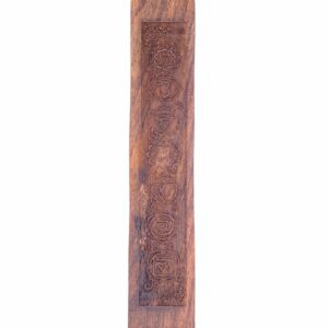 10 barchette intagliate in legno Sheesham per incensi - immagine 3
